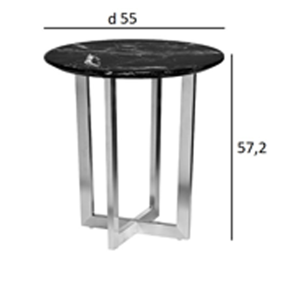 Столик журнальный круглый с белый столешницей Marsali Coffee Table в Рязани
