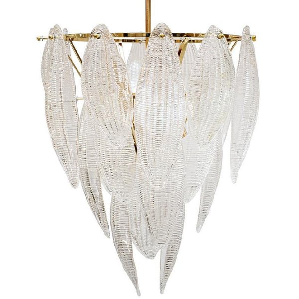 Textured glass Chandelier Глянцевое золото Прозрачный (Transparent) Textured glass Chandelier Глянцевое золото Прозрачный (Transparent) в Рязани | Loft Concept