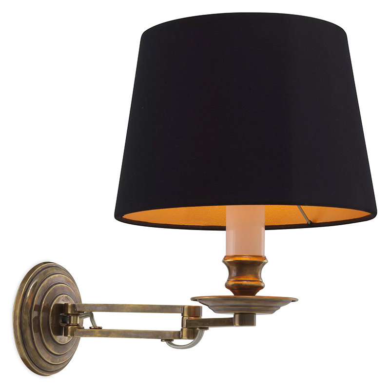 Бра Eichholtz Wall Lamp Eclips Латунь Черный Бра Eichholtz Wall Lamp Eclips Латунь Черный в Рязани | Loft Concept