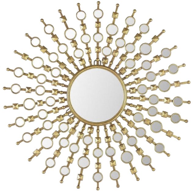Зеркало Art Deco Sun Золотой Зеркало Art Deco Sun Золотой в Рязани | Loft Concept