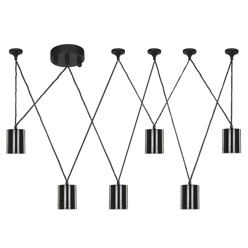 Черная каскадная люстра Wireflow Suspension Черный в Рязани | Loft Concept 