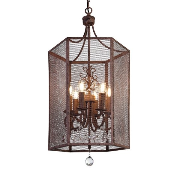 Люстра Roast Metal Chandelier 6 Square Коричневый Люстра Roast Metal Chandelier 6 Square Коричневый в Рязани | Loft Concept