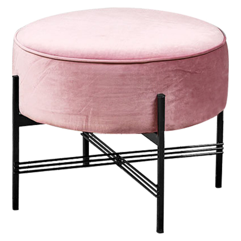 Пуф розовый велюровый Sanjay Velour Pouf Pink Дымчатая Роза Черный Пуф розовый велюровый Sanjay Velour Pouf Pink Дымчатая Роза Черный в Рязани | Loft Concept