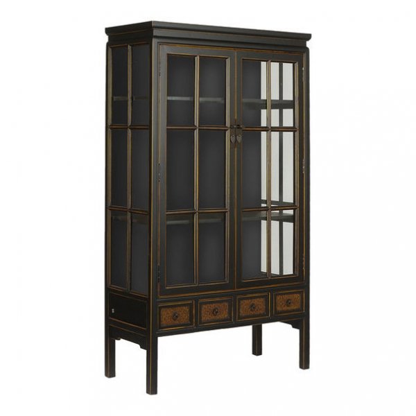 Шкаф-витрина Chinese Rack Черный Шкаф-витрина Chinese Rack Черный в Рязани | Loft Concept