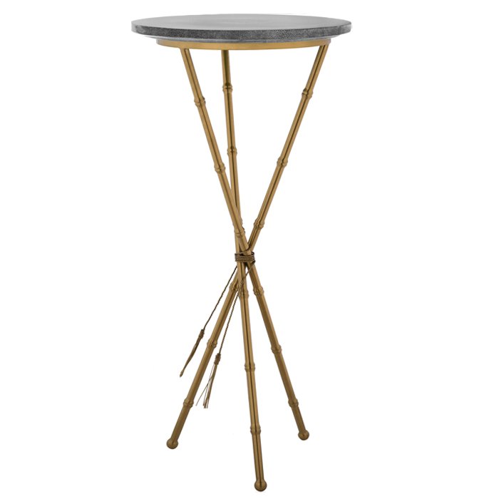 Green Stingray Skin Side Tables Gray Серый Золотой Green Stingray Skin Side Tables Gray Серый Золотой в Рязани | Loft Concept