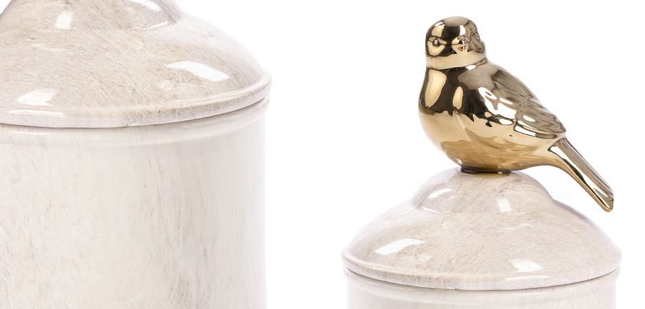 Ваза c крышкой Marble Bird Ваза c крышкой Marble Bird - Loft-Concept в Рязани