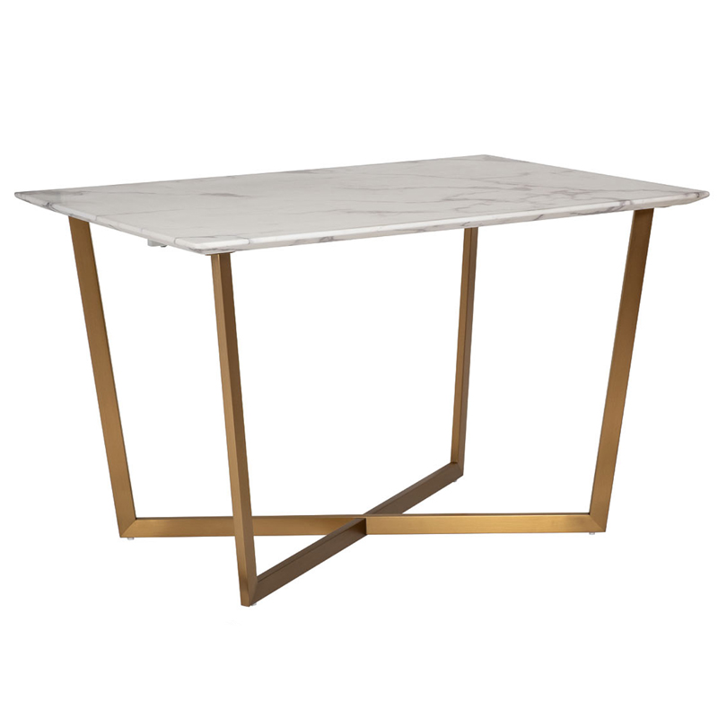 Обеденный стол Dining table Jacques White Белый Золотой Обеденный стол Dining table Jacques White Белый Золотой в Рязани | Loft Concept