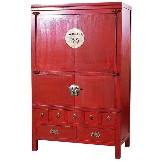 Шкаф в китайском стиле Red Box Красный Шкаф в китайском стиле Red Box Красный в Рязани | Loft Concept