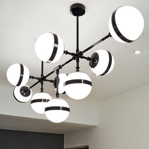 Люстра Peggy Futura suspension lamps Hangar Design Черный Молочный Люстра Peggy Futura suspension lamps Hangar Design Черный Молочный в Рязани | Loft Concept