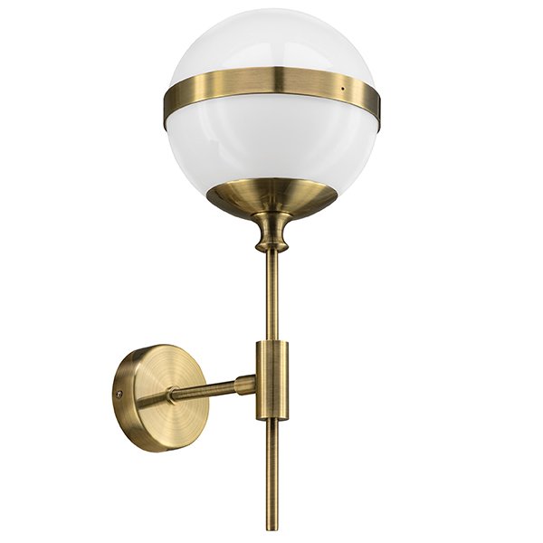 Бра Peggy Wall Lamp Gold Бронза Белый Бра Peggy Wall Lamp Gold Бронза Белый в Рязани | Loft Concept