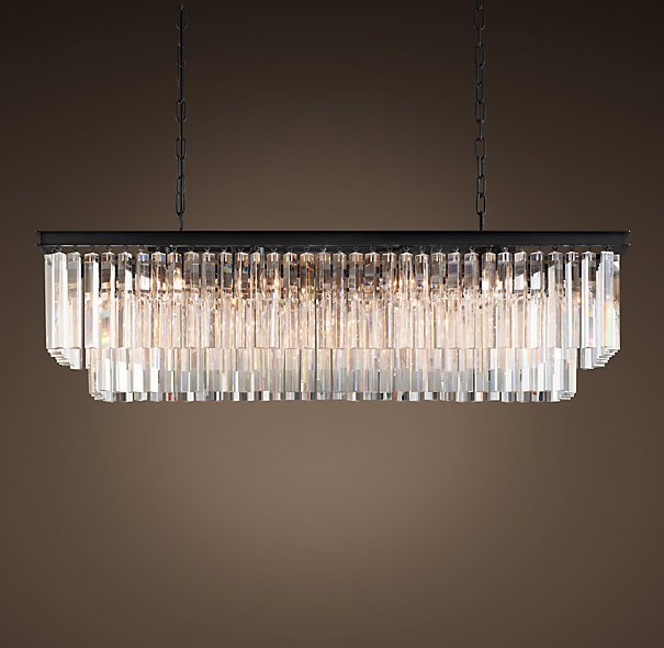 Люстра RH 1920s Odeon Clear Glass Fringe Blackiron 125 Черный Люстра RH 1920s Odeon Clear Glass Fringe Blackiron 125 Черный в Рязани | Loft Concept