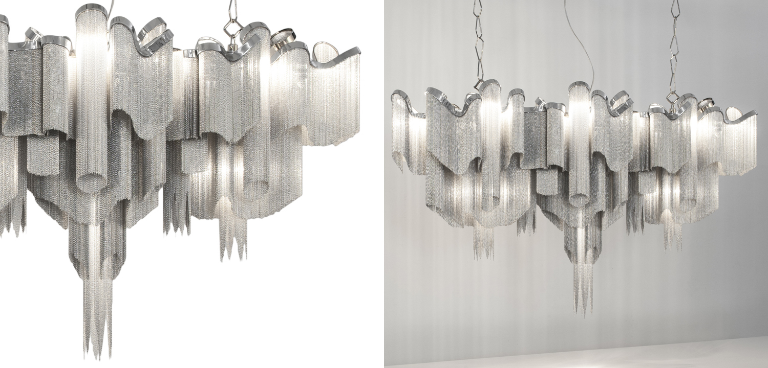 Люстра Terzani STREAM Silver - фото