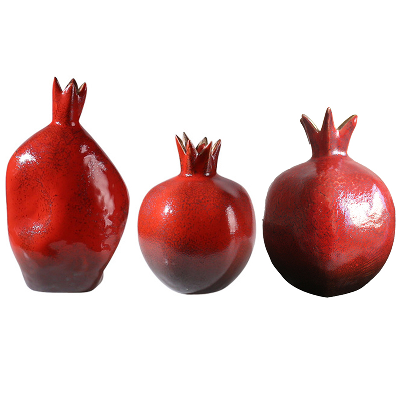 Декоративная статуэтка Pomegranate Statuette Красный Золотой Декоративная статуэтка Pomegranate Statuette Красный Золотой в Рязани | Loft Concept