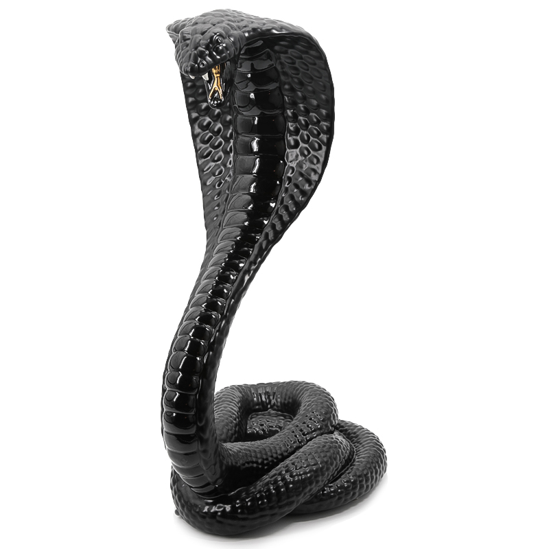 Статуэтка COBRA Черный Глянцевое золото Статуэтка COBRA Черный Глянцевое золото в Рязани | Loft Concept