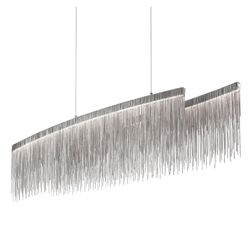Люстра Atlantis Chain Chandelier Line Chrome Хром Люстра Atlantis Chain Chandelier Line Chrome Хром в Рязани | Loft Concept