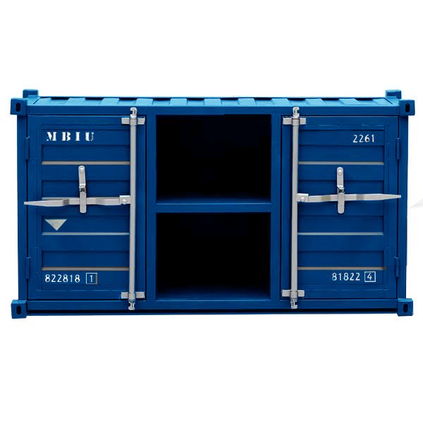 ТВ-тумба LOFT TV SEA CONTAINER синий металл Синий Серебряный ТВ-тумба LOFT TV SEA CONTAINER синий металл Синий Серебряный в Рязани | Loft Concept