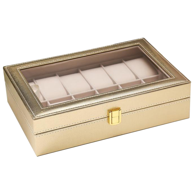 Шкатулка для часов Oscar Watch Box Золотой Бежевый Шкатулка для часов Oscar Watch Box Золотой Бежевый в Рязани | Loft Concept