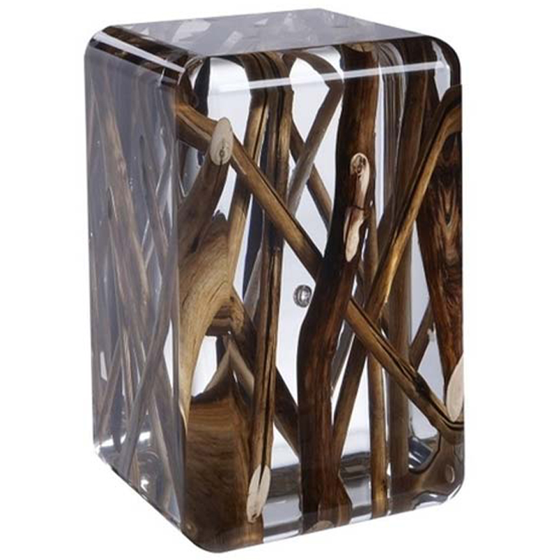 Дизайнерский приставной стол Bout de canape ICE KISIMI Side Table Прозрачный Коричневый Дизайнерский приставной стол Bout de canape ICE KISIMI Side Table Прозрачный Коричневый в Рязани | Loft Concept