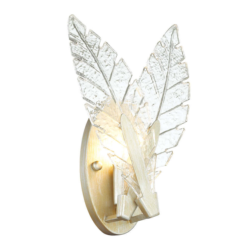 Бра Glass Petals Sconce Золотой Прозрачный (Transparent) Бра Glass Petals Sconce Золотой Прозрачный (Transparent) в Рязани | Loft Concept
