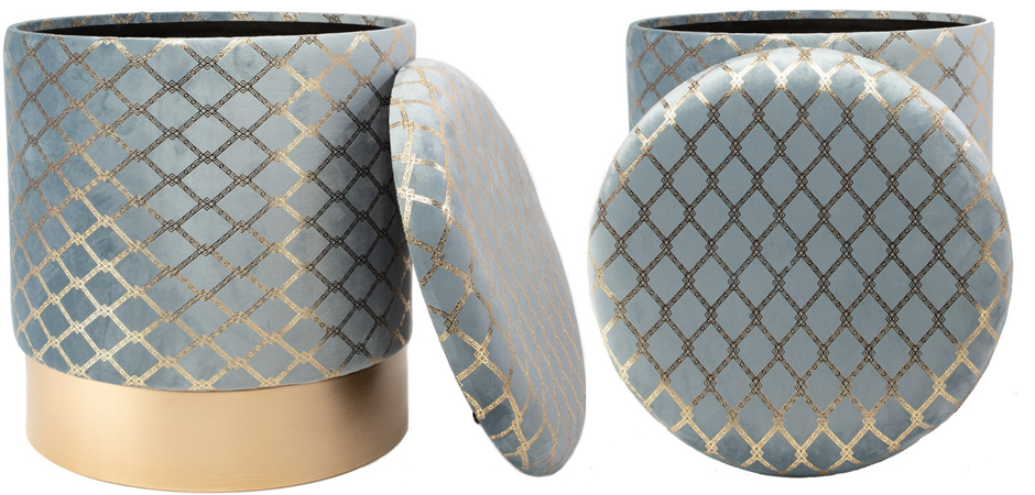 Пуф PUF Upholstery Gold Mesh голубой Пуф PUF Upholstery Gold Mesh голубой - Loft-Concept в Рязани