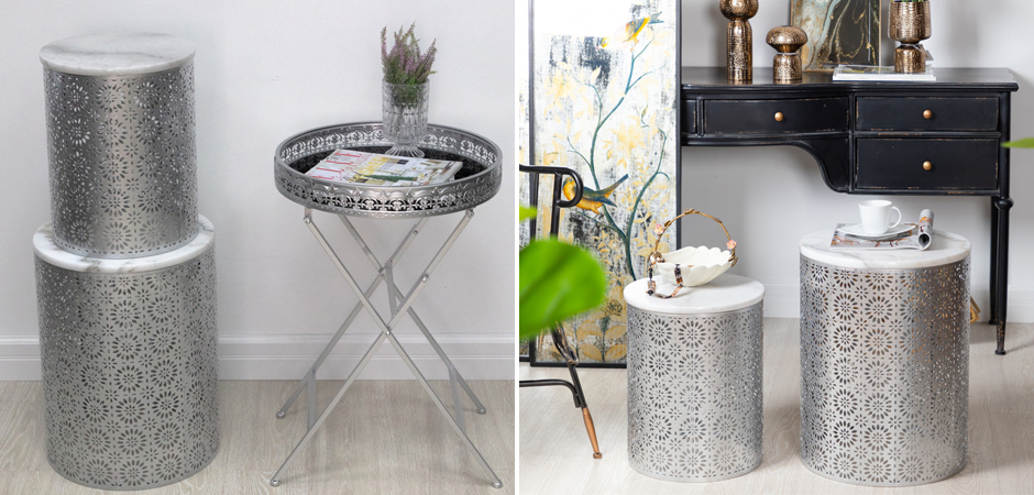 Приставной Стол Artesia Table с белым мрамором Приставной Стол Artesia Table с белым мрамором - Loft-Concept в Рязани