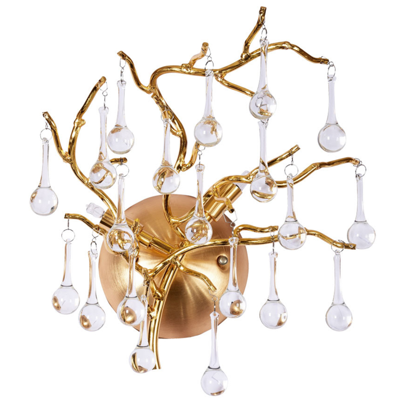 Бра Droplet Gold Wall Lamp Золотой Прозрачное Стекло Бра Droplet Gold Wall Lamp Золотой Прозрачное Стекло в Рязани | Loft Concept