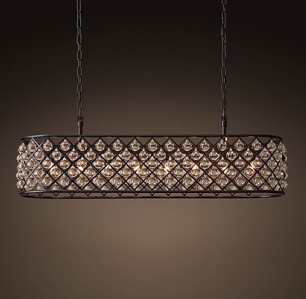 Люстра RH Spencer Rectangular Chandelier 120 Черный Люстра RH Spencer Rectangular Chandelier 120 Черный в Рязани | Loft Concept