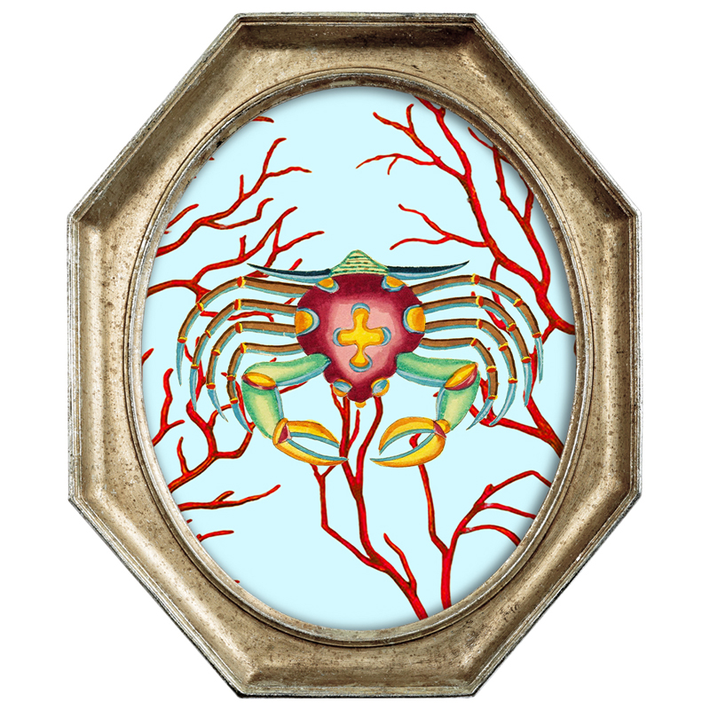 Картина Crab in Coral 2 Мульти Золотой Картина Crab in Coral 2 Мульти Золотой в Рязани | Loft Concept