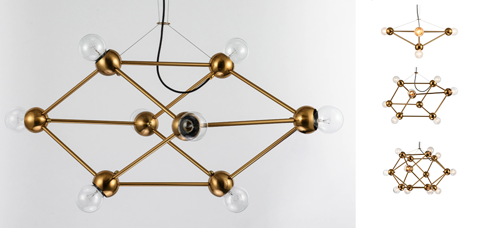 Люстра Molecule Gold Chandelier Люстра Molecule Gold Chandelier - Loft-Concept в Рязани