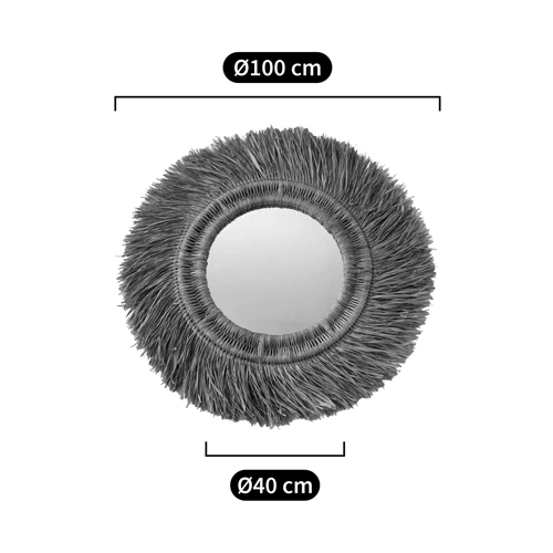 Зеркало из ротанга и сизаля WICKER MIRROR 100 в Рязани