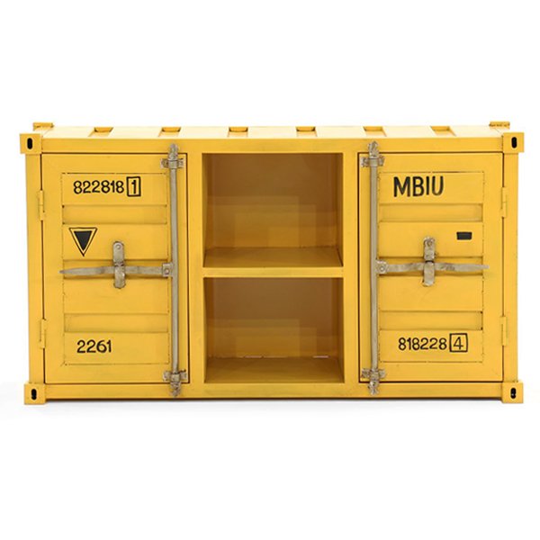 ТВ тумба морской контейнер Loft TV container yellow Желтый ТВ тумба морской контейнер Loft TV container yellow Желтый в Рязани | Loft Concept