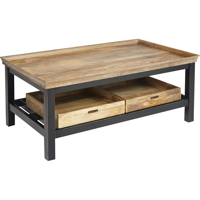 Кофейный стол Provence Sylvie Coffee Table Черный Древесина в Рязани | Loft Concept 