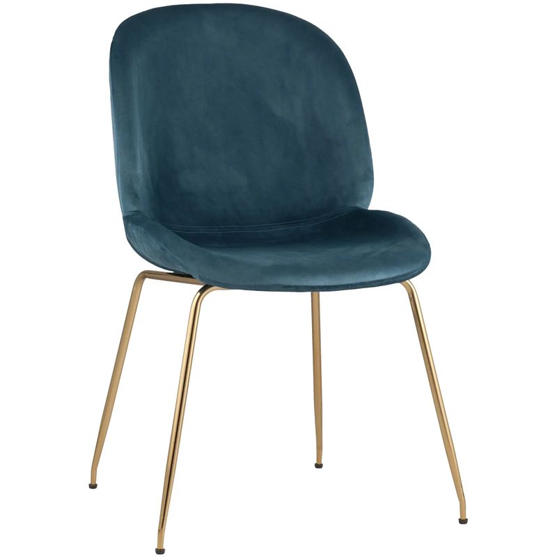 Стул Маренго Синий Велюр Vendramin Chair Синий Золотой в Рязани | Loft Concept 