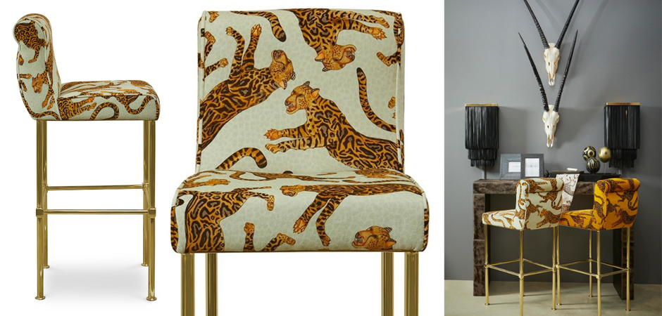 Барный Стул Сафари с орнаментом Kings Stone Bar Stool Барный Стул Сафари с орнаментом Kings Stone Bar Stool - Loft-Concept в Рязани