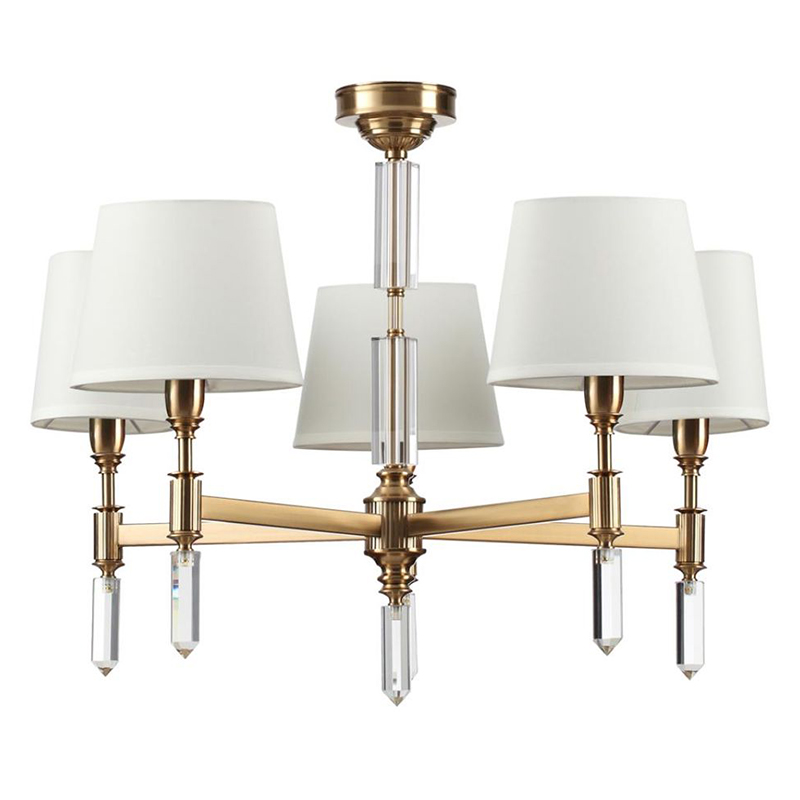 Люстра Ramona White Chandelier Бронза Белый Люстра Ramona White Chandelier Бронза Белый в Рязани | Loft Concept