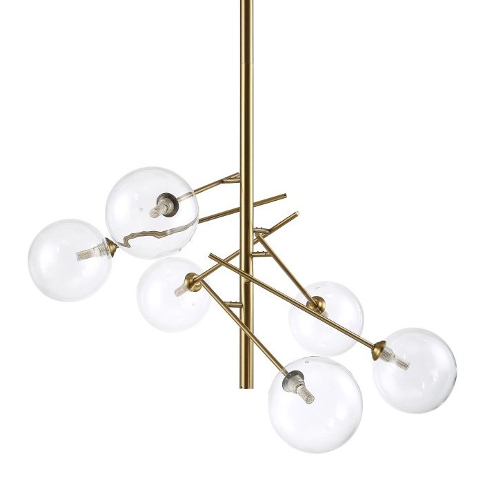 Люстра Gallotti & Radice Straight 6 Бронза Прозрачное Стекло Люстра Gallotti & Radice Straight 6 Бронза Прозрачное Стекло в Рязани | Loft Concept