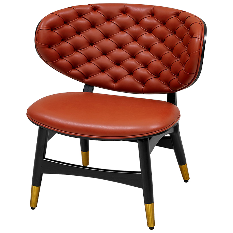 Кресло Chaney Armchair Паприка Черный Золотой Кресло Chaney Armchair Паприка Черный Золотой в Рязани | Loft Concept