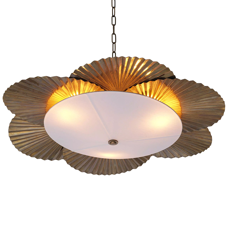 Люстра Eichholtz Chandelier Oriental Латунь Белый Люстра Eichholtz Chandelier Oriental Латунь Белый в Рязани | Loft Concept