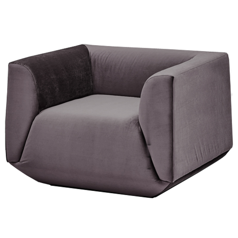 Armchair Cube Gray Lilac Большое Кресло Куб Баклажан Armchair Cube Gray Lilac Большое Кресло Куб Баклажан в Рязани | Loft Concept