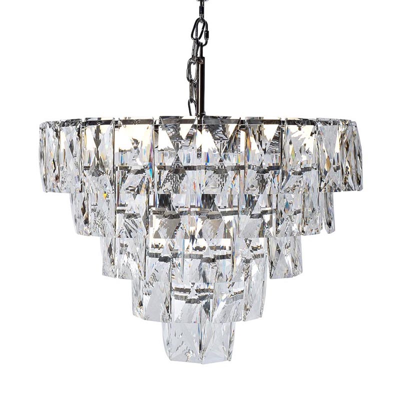 Люстра Tiers Crystal Light Chandelier 16 D60 Серебряный Люстра Tiers Crystal Light Chandelier 16 D60 Серебряный в Рязани | Loft Concept