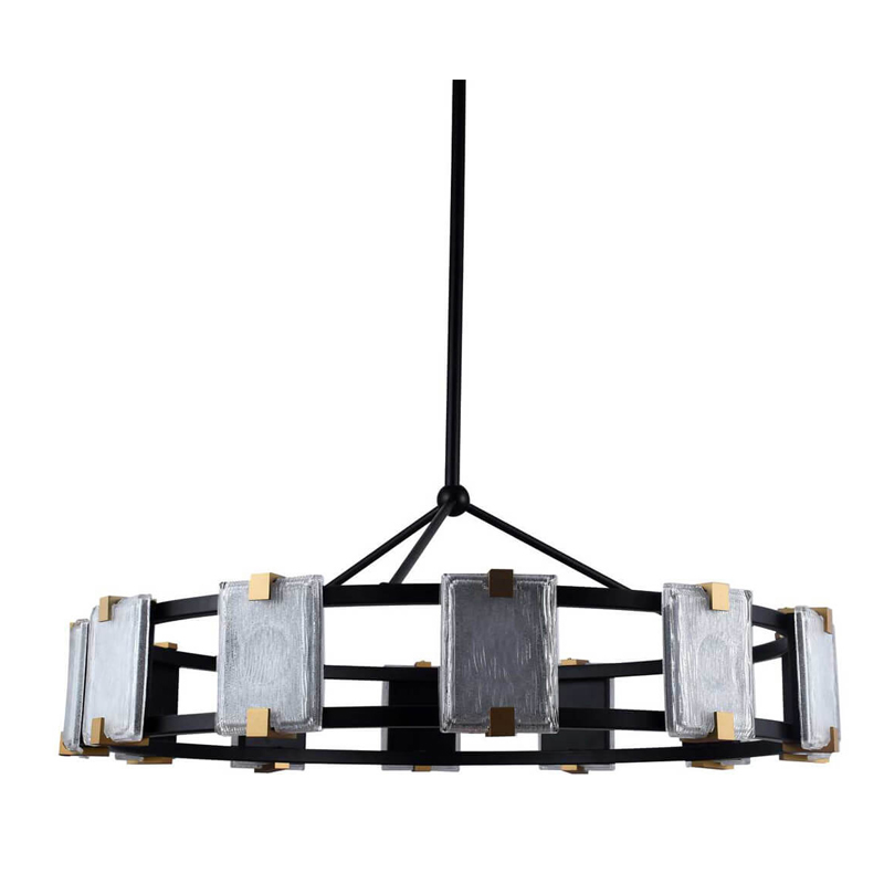 Люстра Rectangular Glass Plafon D85 Черный матовый Прозрачное Стекло матовое золото Люстра Rectangular Glass Plafon D85 Черный матовый Прозрачное Стекло матовое золото в Рязани | Loft Concept