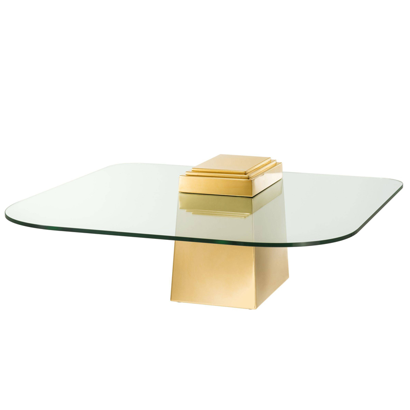 Кофейный стол Eichholtz Coffee Table Orient Gold Глянцевое золото Прозрачный Кофейный стол Eichholtz Coffee Table Orient Gold Глянцевое золото Прозрачный в Рязани | Loft Concept