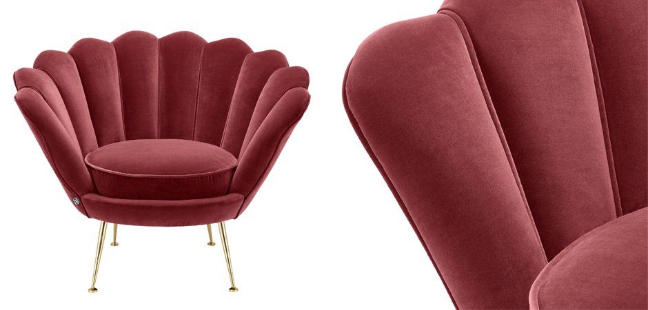 Кресло Eichholtz Chair Trapezium Wine Red Кресло Eichholtz Chair Trapezium Wine Red - Loft-Concept в Рязани