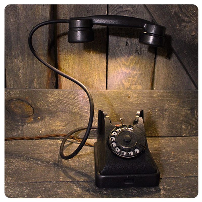 Настольная лампа Soviet Telephone I Черный в Рязани | Loft Concept 
