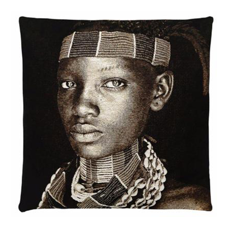 Декоративная Подушка Hamar Lady Ethiopia Черный Серый Декоративная Подушка Hamar Lady Ethiopia Черный Серый в Рязани | Loft Concept