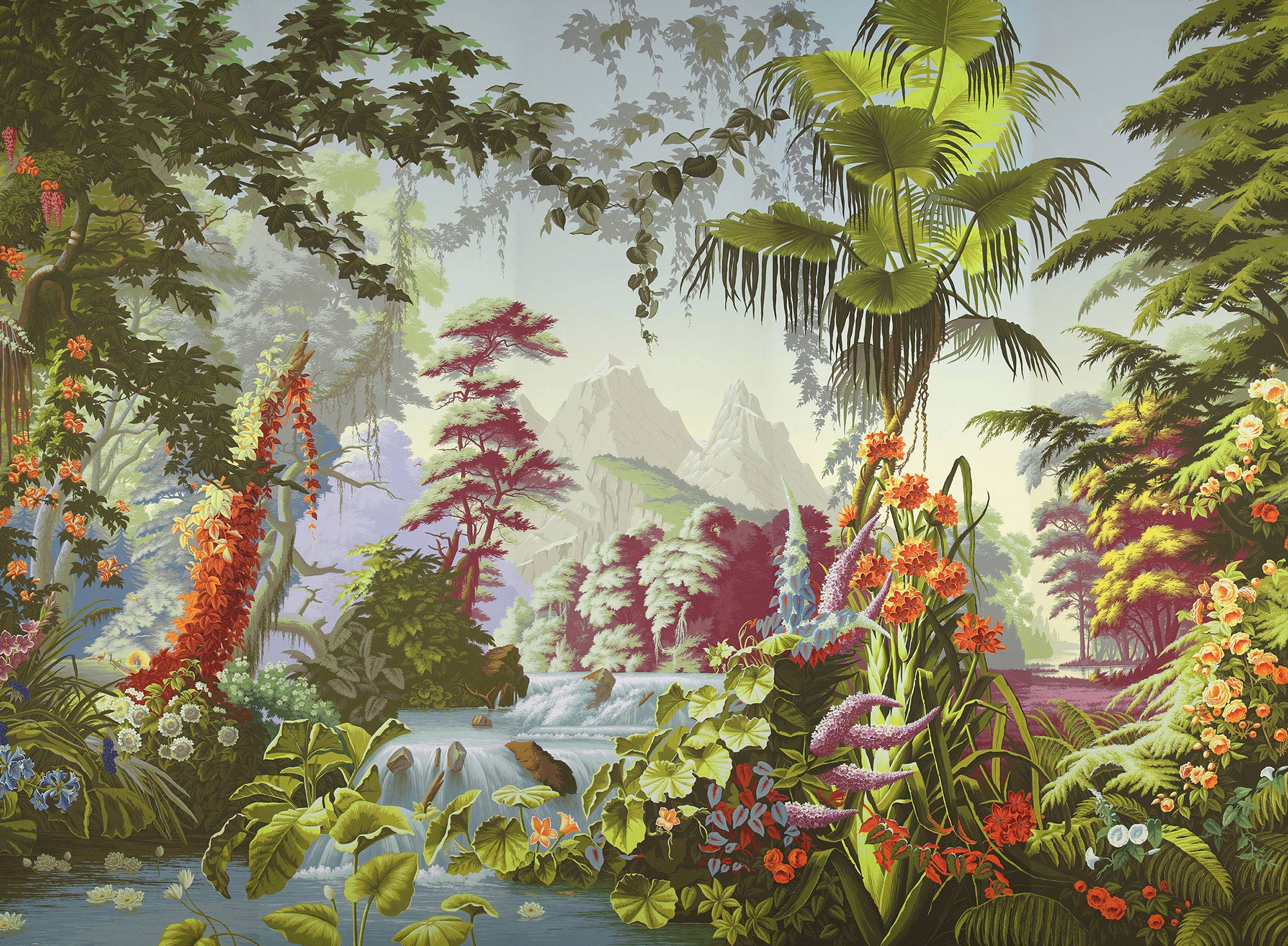 Обои ручная роспись L'Eden Paradiso on scenic paper Обои ручная роспись L'Eden Paradiso on scenic paper - постер Loft-Concept в Рязани