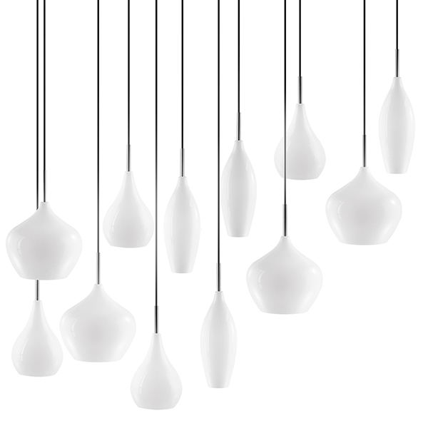 Люстра Candiano Milk 12 Light Белый Хром Люстра Candiano Milk 12 Light Белый Хром в Рязани | Loft Concept