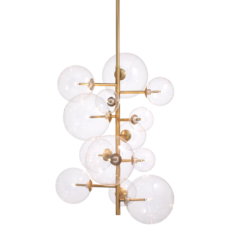 Люстра Eichholtz Chandelier Ezra Brass Латунь Античная полированная Прозрачный Люстра Eichholtz Chandelier Ezra Brass Латунь Античная полированная Прозрачный в Рязани | Loft Concept