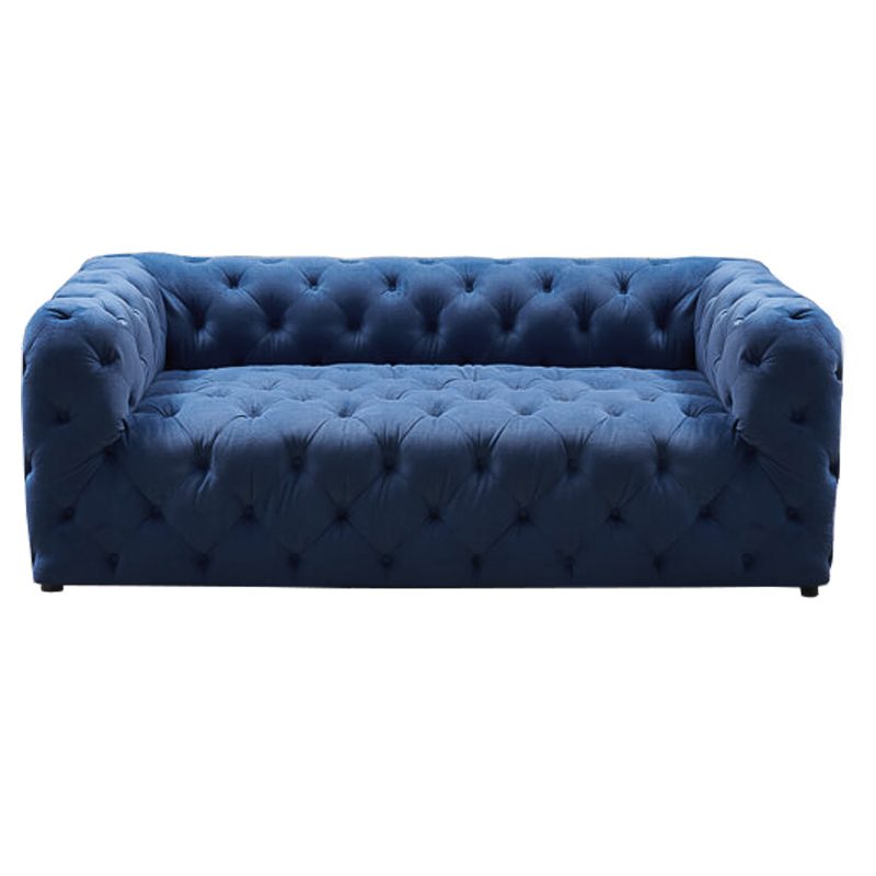 Диван Soho tufted blue velor Синий Диван Soho tufted blue velor Синий в Рязани | Loft Concept