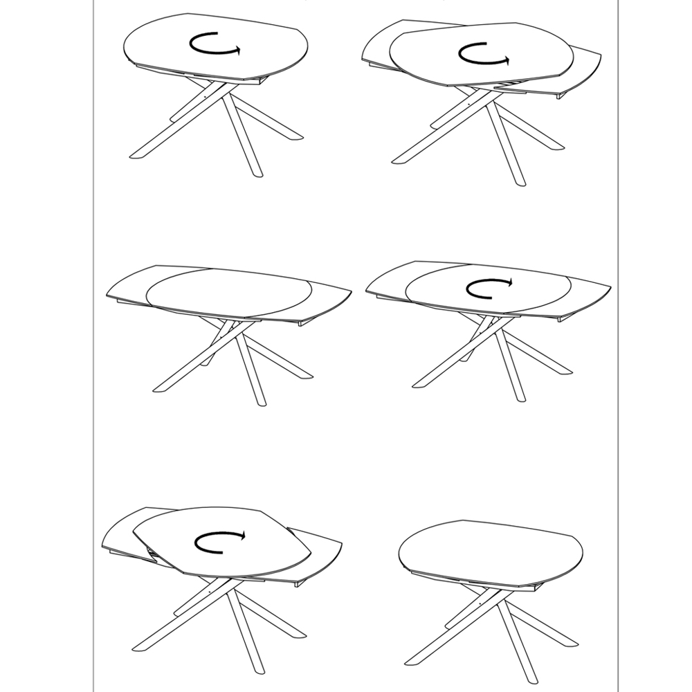 Стол обеденный раскладной круглый Folding Ceramic Table Стол обеденный раскладной круглый Folding Ceramic Table в Рязани